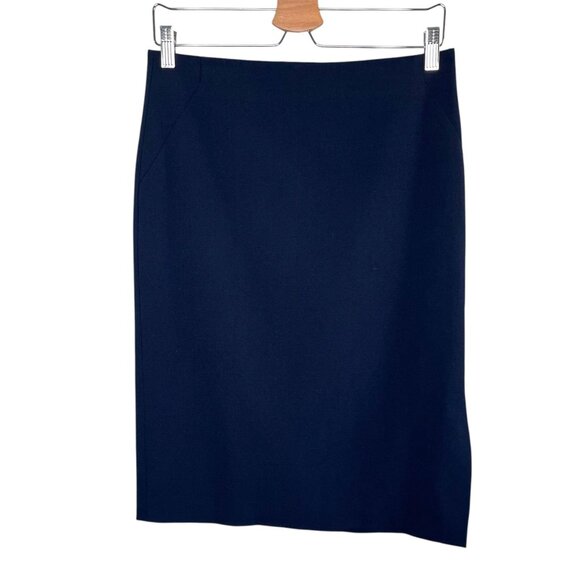 Bundle of 2 Ann Taylor Black and Navy Pencil Skirts Size 6 Business Professional - Picture 3 of 12